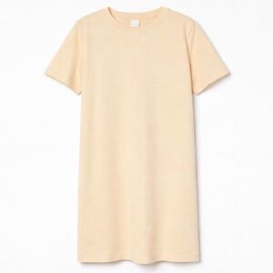 H&M Basics Cream T-Shirt Dress - Size M